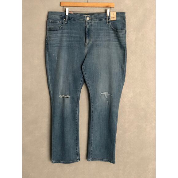 Levi’s Women's Size 20W 724 High Rise Slim Straight Jeans Medium Wash NEW - Picture 1 of 8
